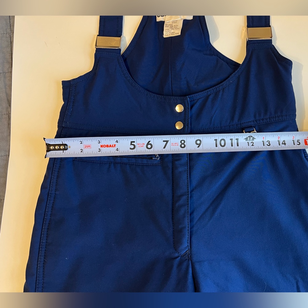 Vintage Obermeyer Navy Blue Snow Ski Bib Overalls Women’s Size 10 Soft Shell - Picture 12 of 16